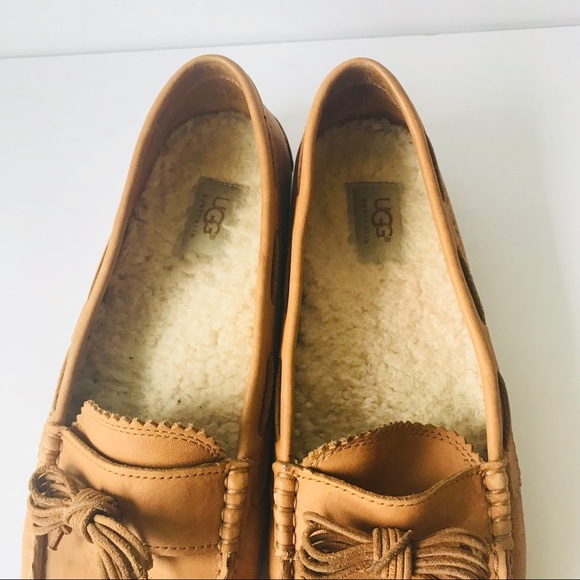 UGG Brown Leather Shoes Size 10 - Picture 5 of 8